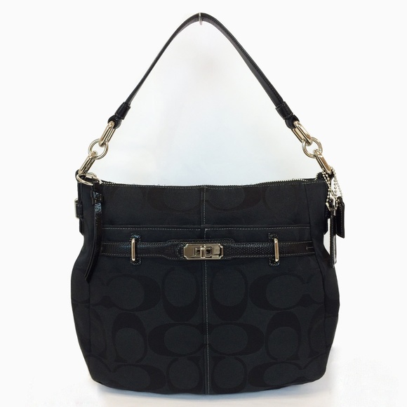 COACH 17834 Chelsea signature Ashlynn Black Hobo